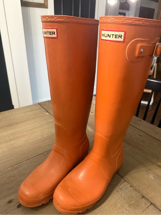 Hunter Shoes - Hunter Tall Orange Rain Boots